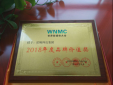 诺姆四达集团荣获2018世界新媒体大会“年度品牌价值奖”