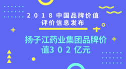扬子江药业再次问鼎中国品牌价值榜 获医药类第一名