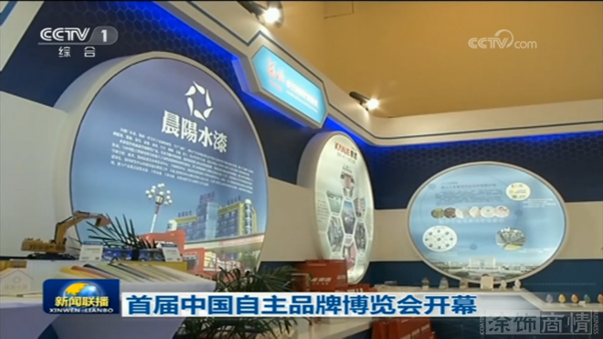 《新闻联播》截图：晨阳水漆画面
