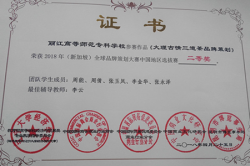 丽江师范高等专科学校荣获2018年（新加坡）全球品牌策划大赛中